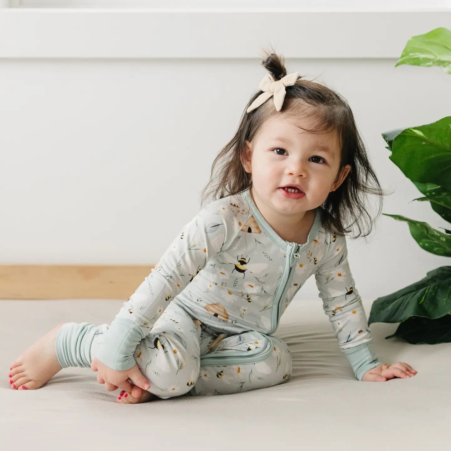 Sweet As Can Bee Bamboo Zippy Romper