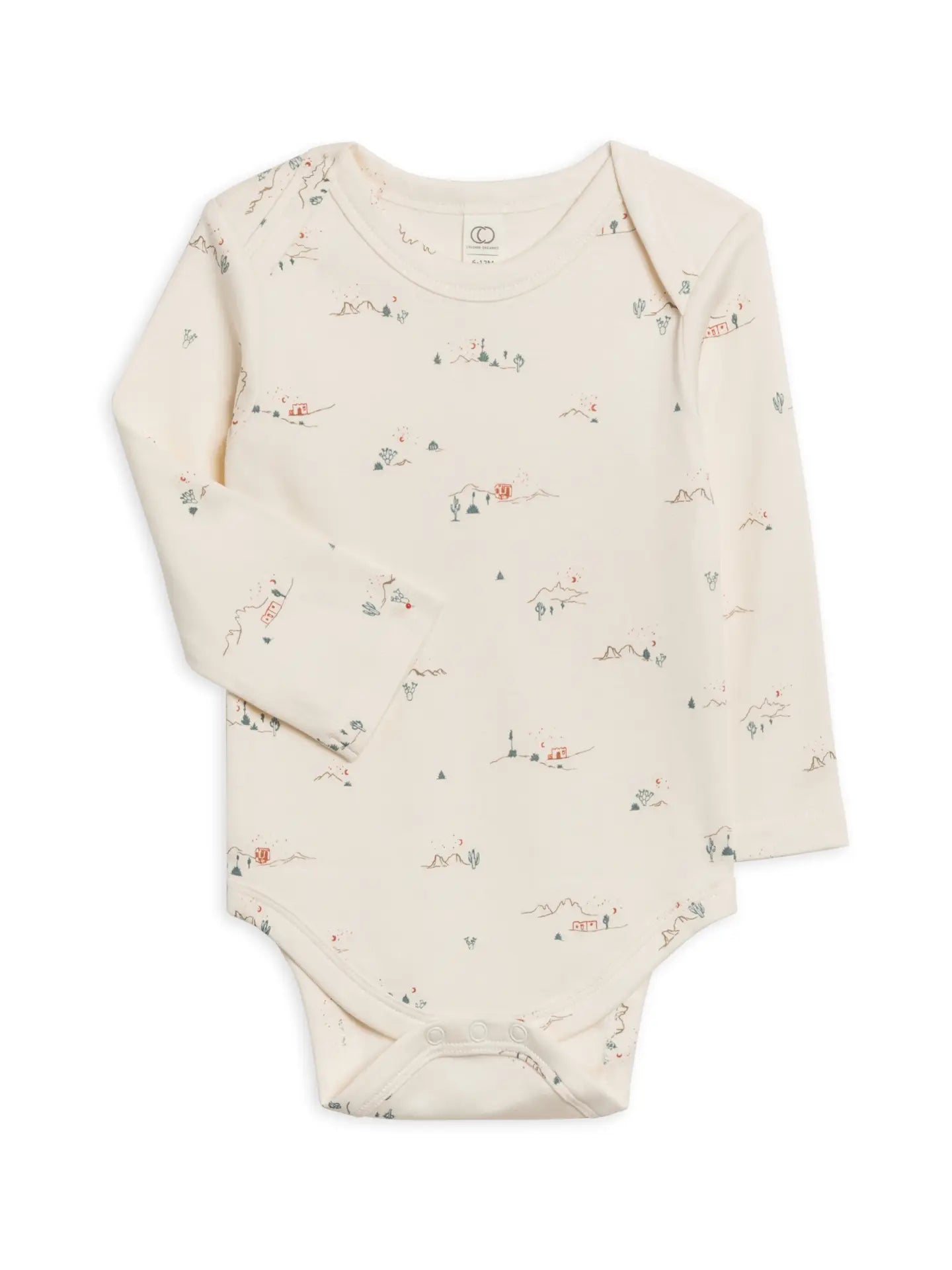 Organic Baby River Bodysuit - Desert / Teal + Taupe