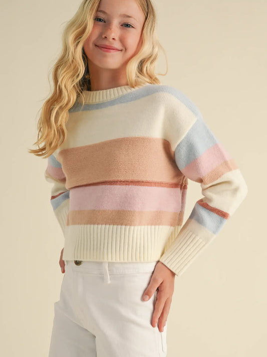 Round Neck Cropped Sweater