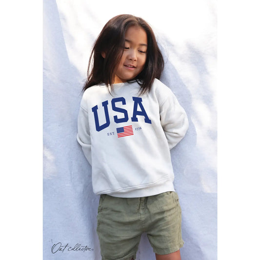 USA Est.1776 Print Toddler Graphic Sweatshirt