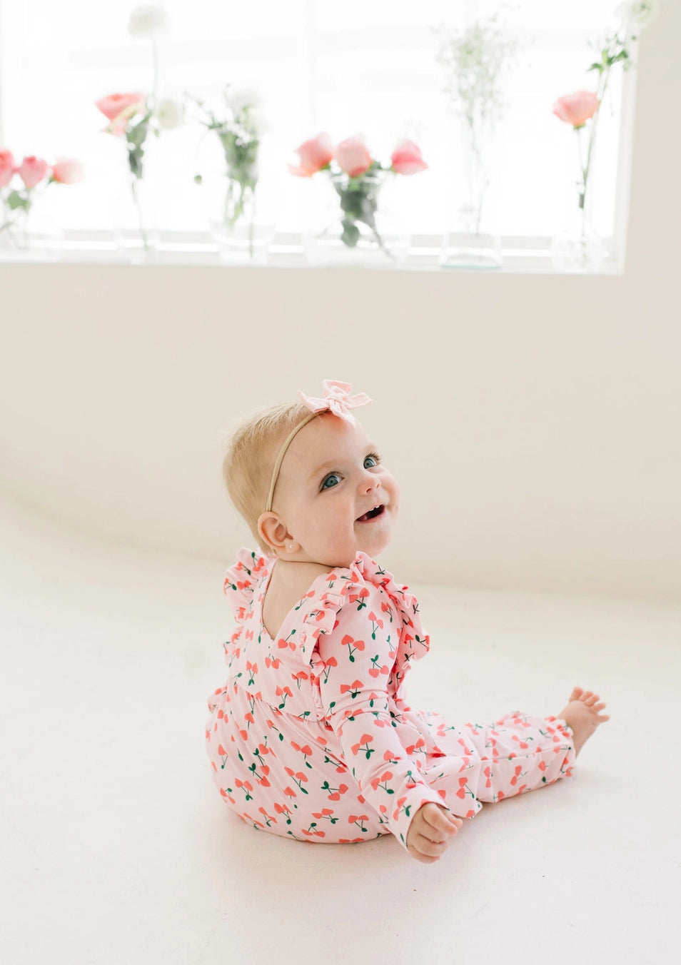 Mabel Romper in Cherries