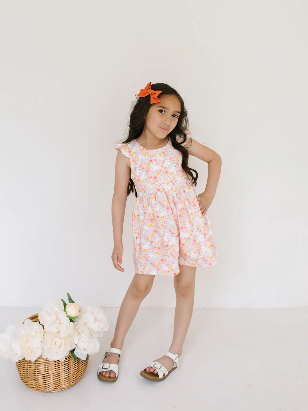 Macie Romper in Bunny Field