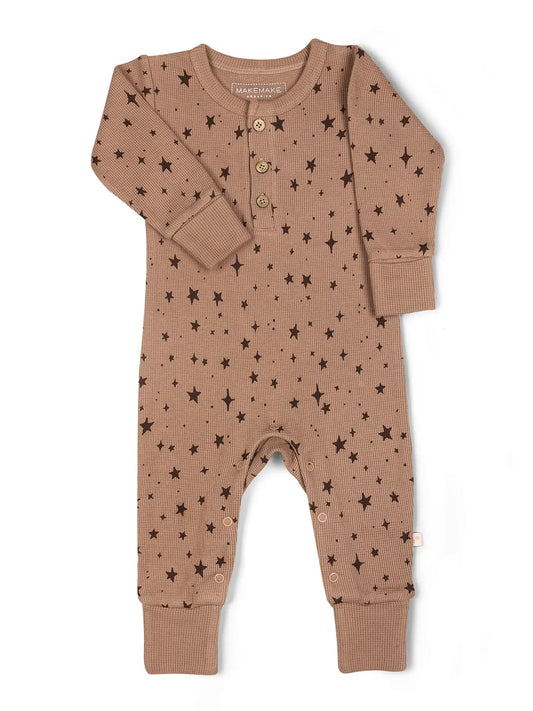 Organic Button Romper - Starstruck