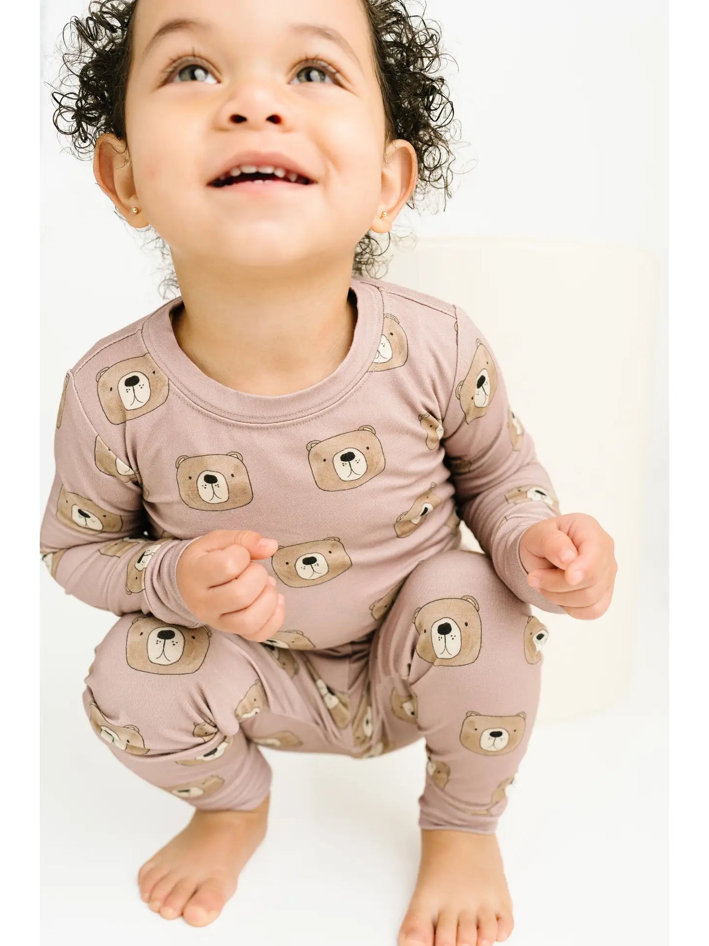 Mauve Bears Bamboo Set - Lulie