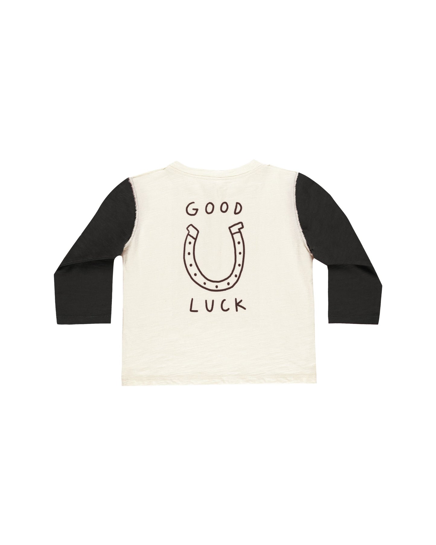 Henley Long Sleeve Tee- Good Luck