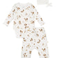 Organic Kimono Onesie & Pants Set - Fungi