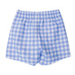 Boys Periwinkle Blue Gingham Swim Trunks