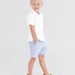 Boys White Pique Short Sleeve Polo Shirt