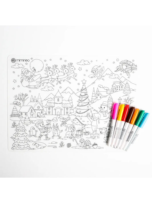 Reusable Coloring Tablemat - Special Edition Christmas