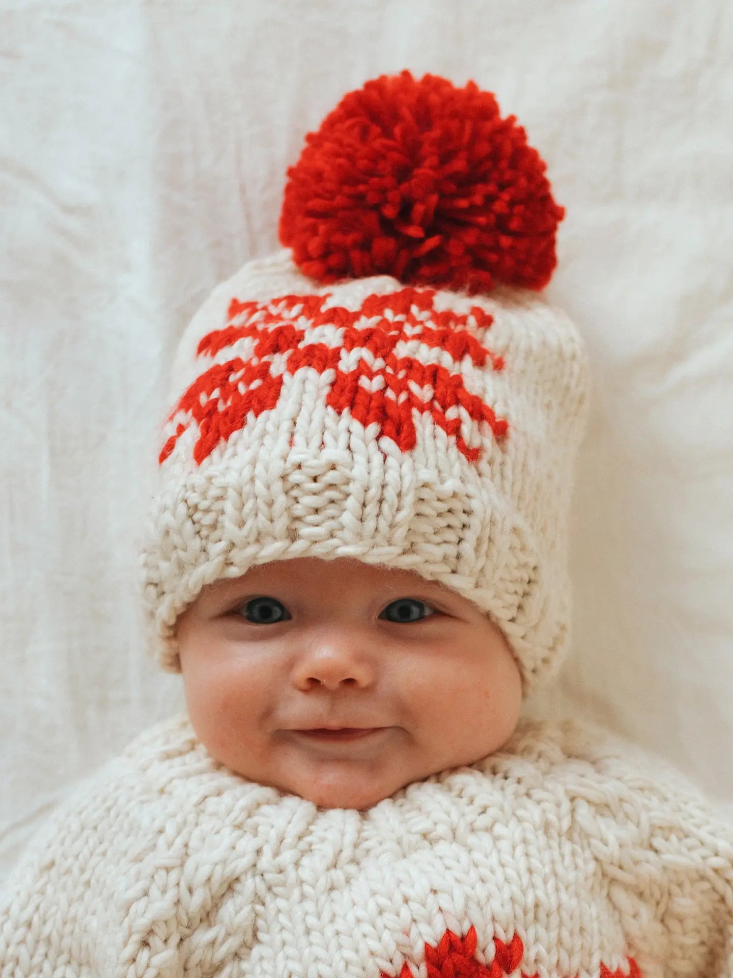 Snowflake Natural Beanie Hat