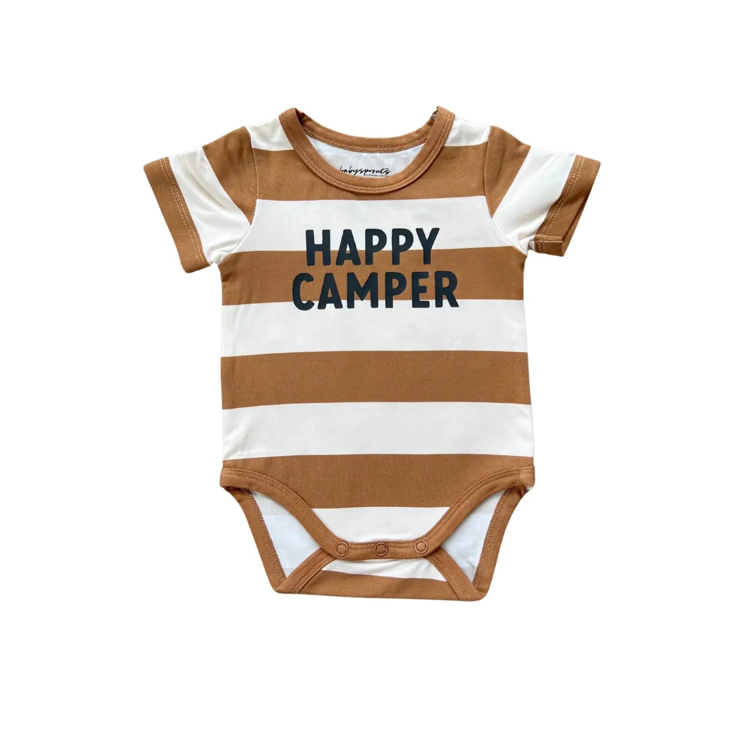 Baby Short Sleeve Bodysuit- Happy Camper