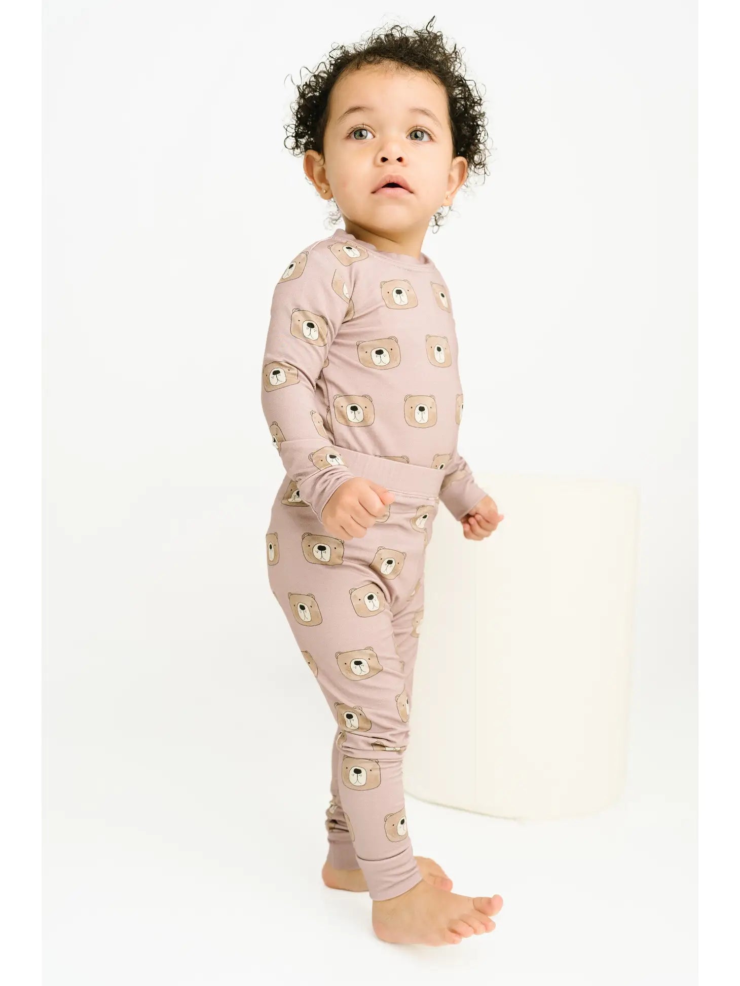 Mauve Bears Bamboo Set - Lulie