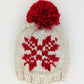 Snowflake Natural Beanie Hat