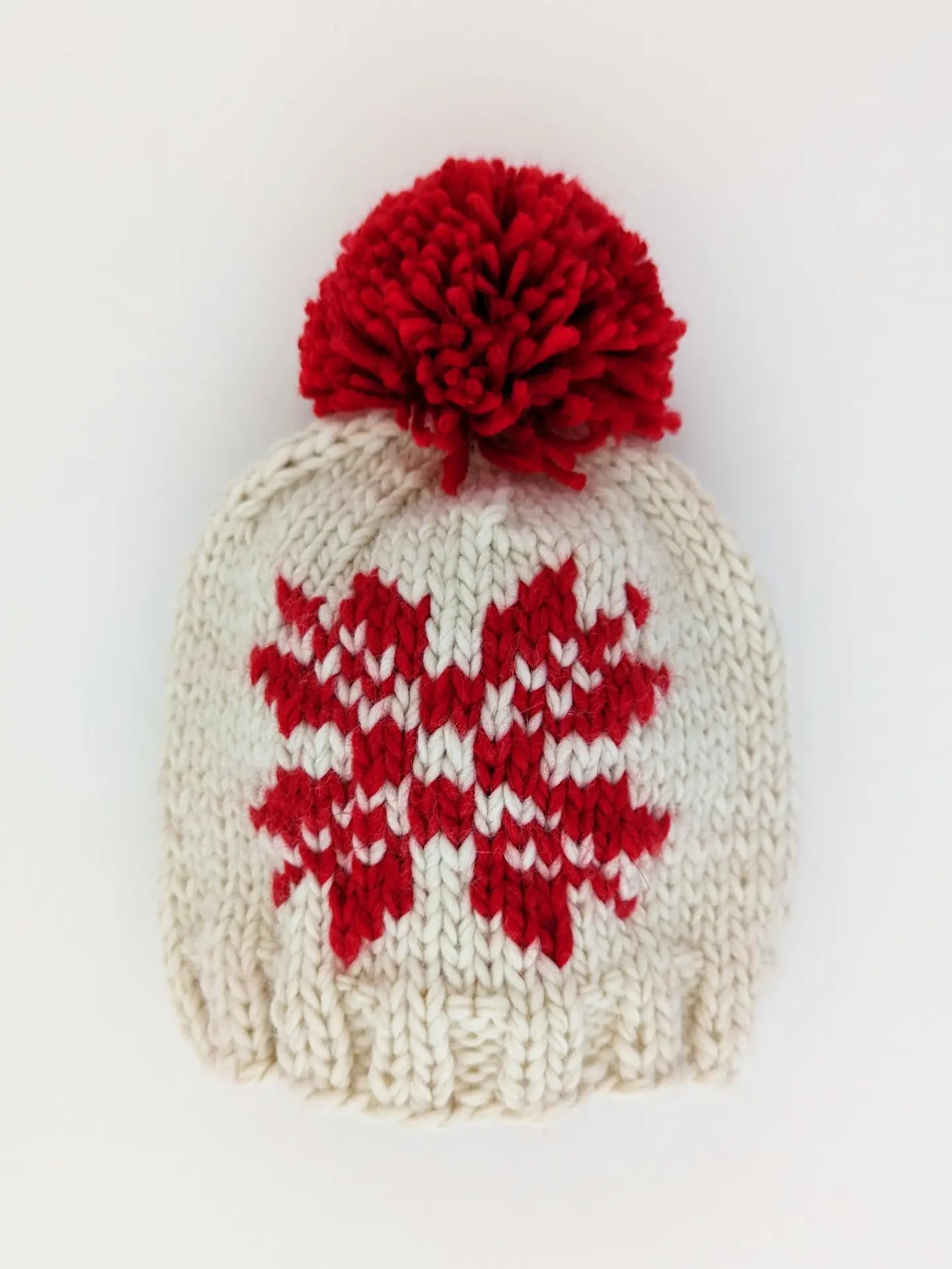 Snowflake Natural Beanie Hat