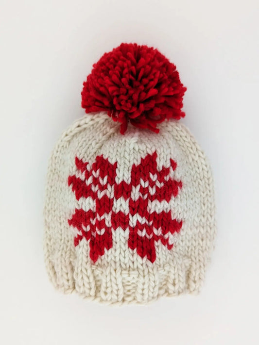 Snowflake Natural Beanie Hat