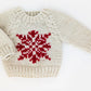 Snowflake Natural Crew Neck Sweater