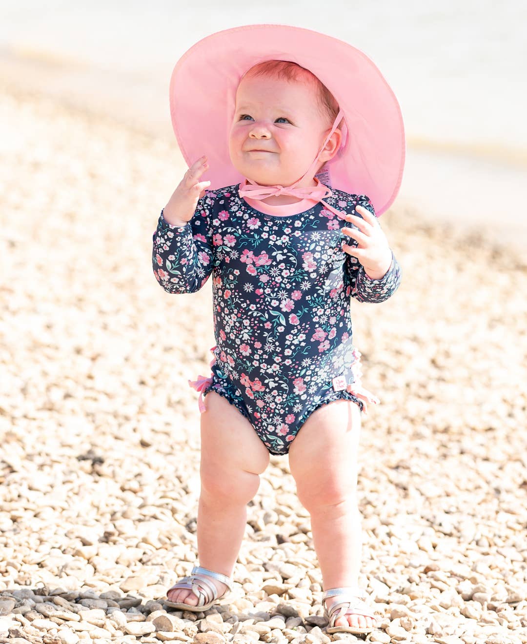 Kids Pink Sun Protective Hat