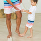 Boys Seaside Stripe Swim Trunks