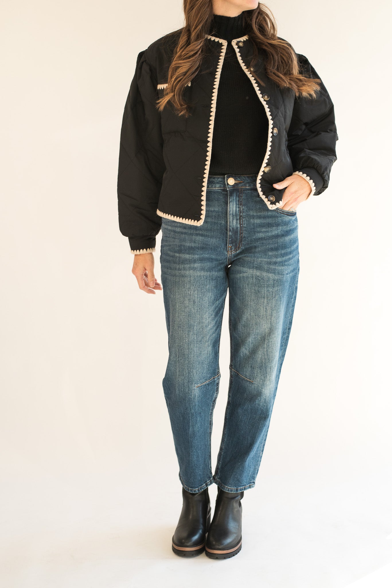 Ashley High Rise Slouchy Barrel Jean