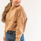 Ribbed Knit Sweater- Camel