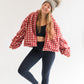 Fuzzy Sherpa Jacket- Red