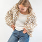 Checker Teddy Fall Jacket- Taupe