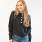 Vera Button Neck Sweater - Black