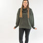 Priya Longline Sweat - Olive Marl