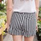 Striped Drawstring Pocket Boxer Shorts