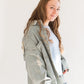 Washed Denim Ripped Button Down Jacket