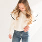 Ruffled Shoulder Knitted Sweater