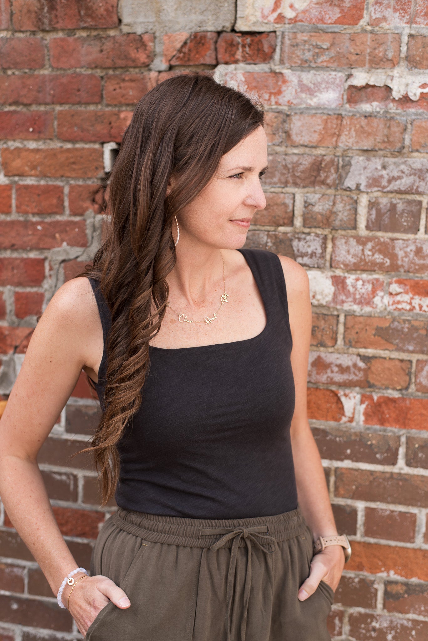 Sarah Square Neck Tank- Washed Black