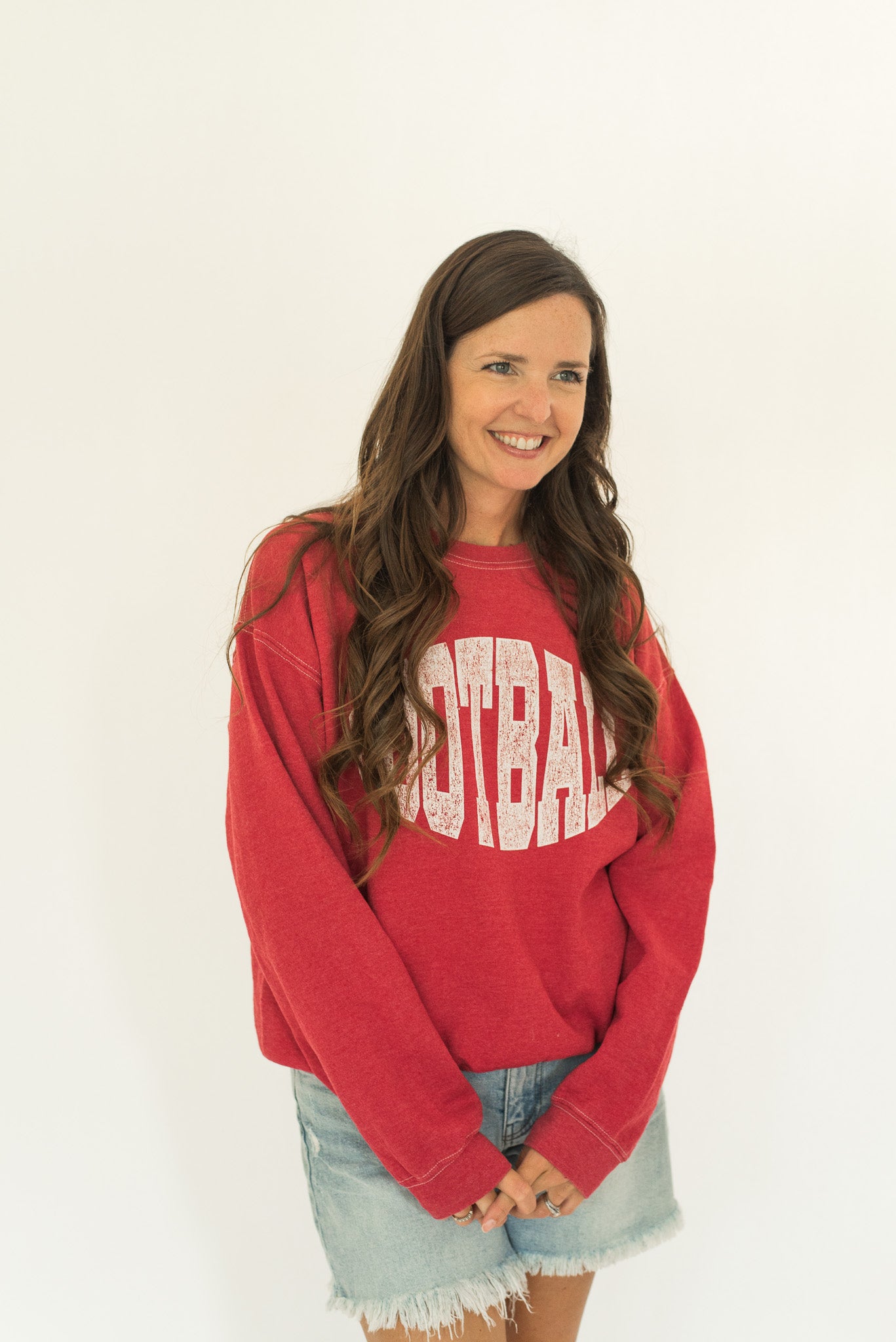 Football Sweatshirt- Red