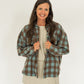 Mixed Color Grid Pattern Shacket