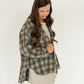 Mixed Color Grid Pattern Shacket