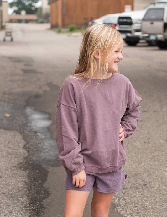 Core Sweat Shirt in Plum