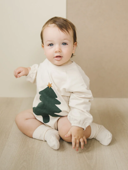 Christmas Tree French Terry Bubble Romper