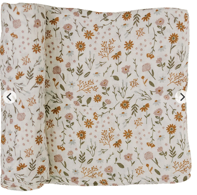 Meadow Floral Muslin Swaddle Blanket