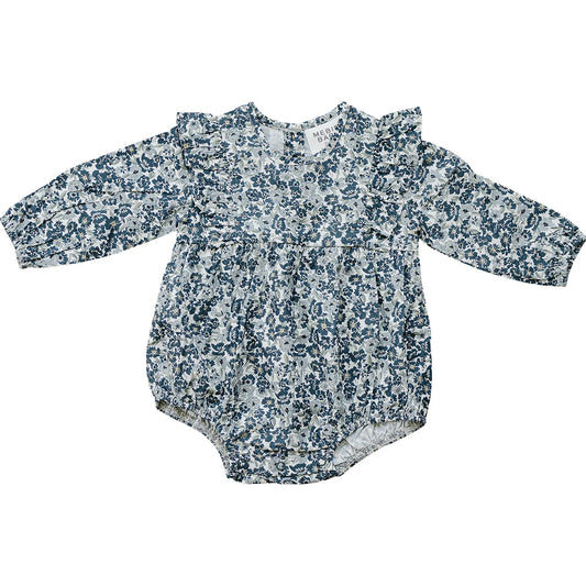 Liberty Floral Long Sleeve Ruffle Bubble Romper