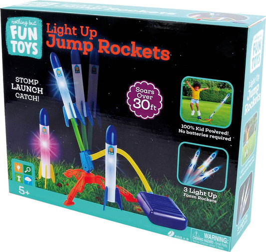 Nothing But Fun Toys - Light Up Air-Powered Jump Rockets