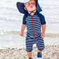 Kids Navy Sun Protective Hat