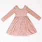 Gwendolyn Dress in Crushed Blush Velvet