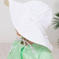 Kids White Sun Protective Hat