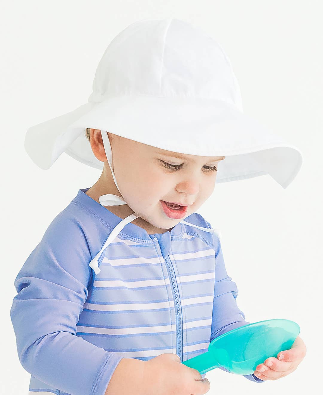 Kids White Sun Protective Hat