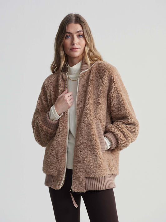 Ella Long Line Sherpa Bomber