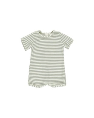 Shorty One-Piece- Sage Stripe