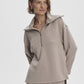 Larson Half Zip Sweat- Taupe Marl