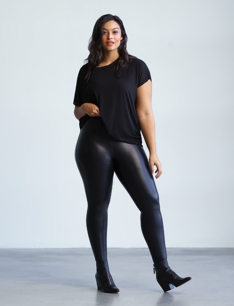Commando Perfect Control Faux Leather Legging In Black. - Size L (Also In  M, S, XL, XS) for Women