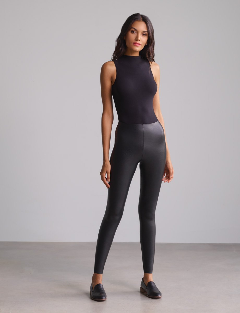 Commando Perfect Control Faux Leather Legging In Black. - Size L (Also In  M, S, XL, XS) for Women